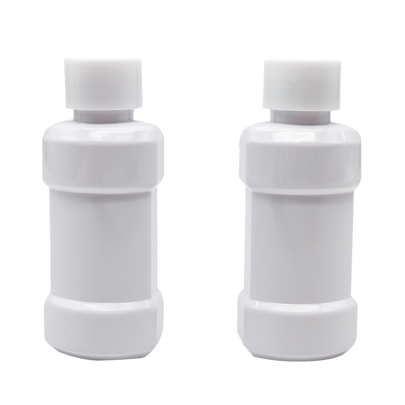 ตัวอย่างขวดน้ำยาบ้วนปากทดลอง